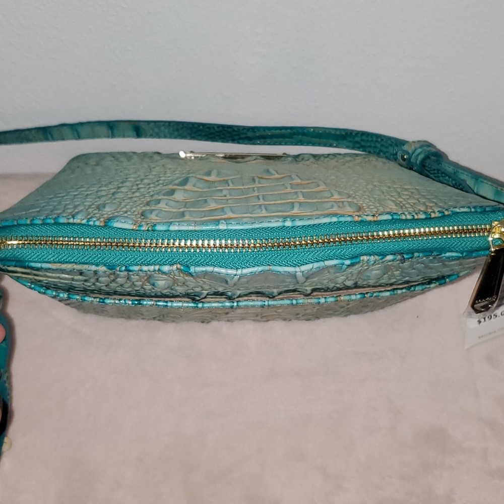 Brahmin Mini Duxbury Turquoise Melbourne Crossbody - Picture 9 of 14